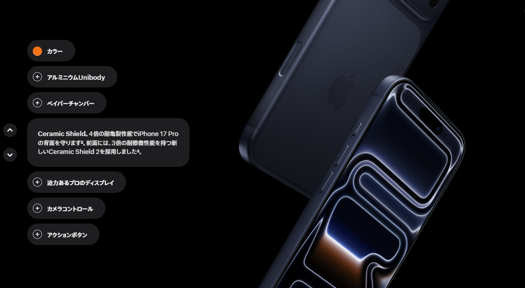 iPhone17 Pro Max ディスプレイ