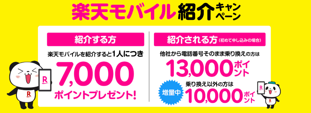 楽天モバイル紹介キャンペーン
