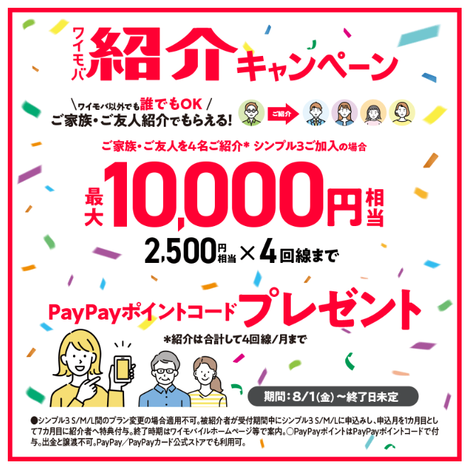 ワイモバ紹介キャンペーン
