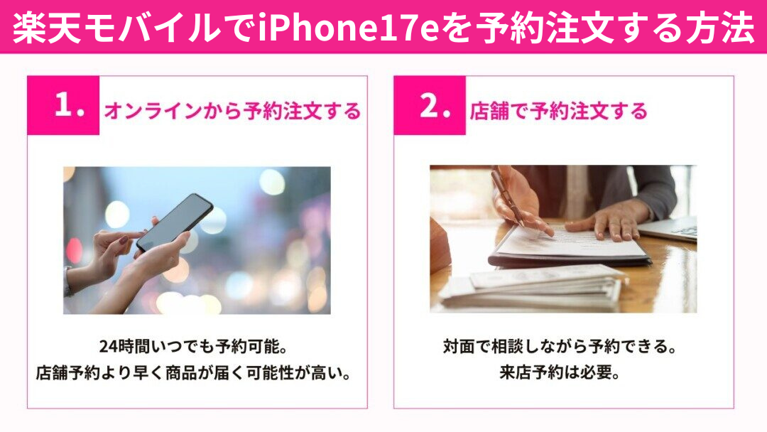 楽天モバイルでiPhone17eを予約注文する方法
