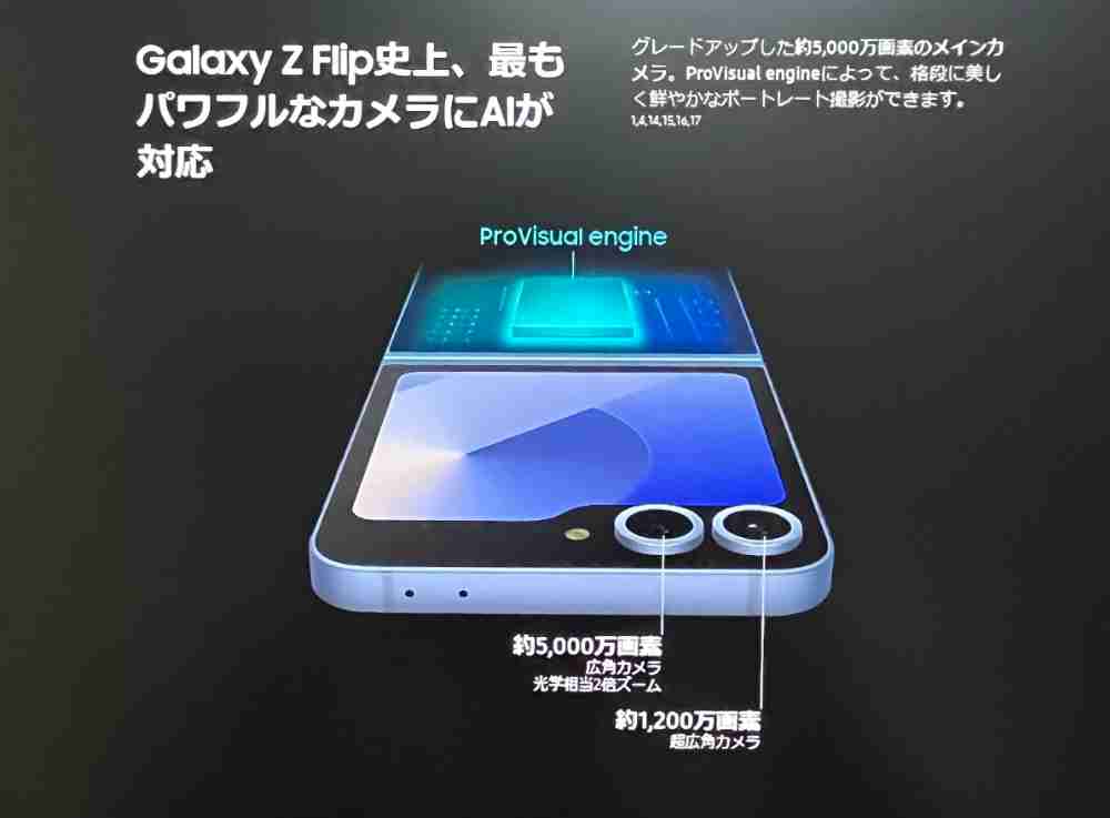 Galaxy Z Flip6　カメラ性能