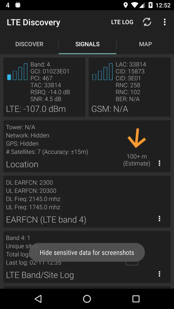 「Band18」と表示されていればau回線