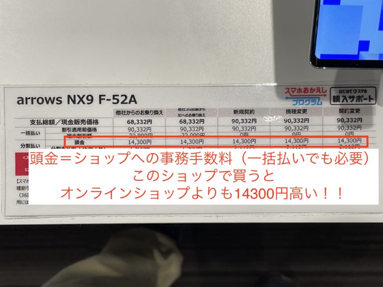 ドコモ事務手数料