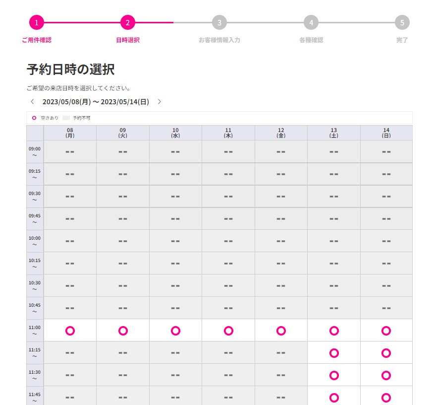 rakutenmobile-
reservation table