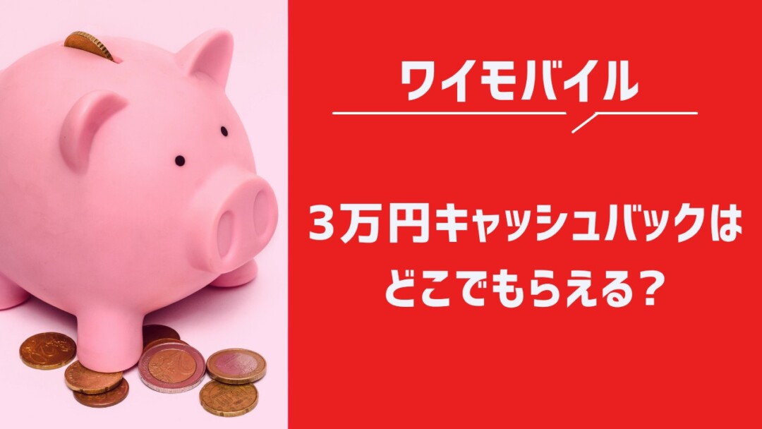 ワイモバイルの3万円キャッシュバックはどこでもらえる?