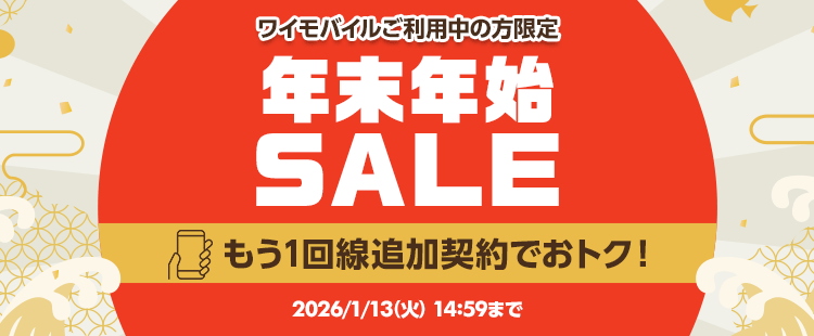 ワイモバイル年末年始セール-追加申し込み