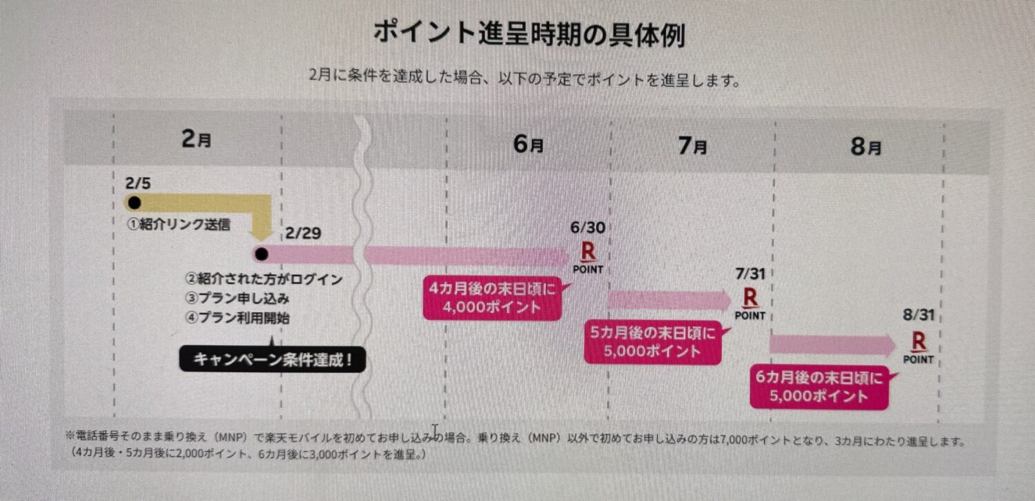 三木谷キャンペーン ポイント付与スケジュール