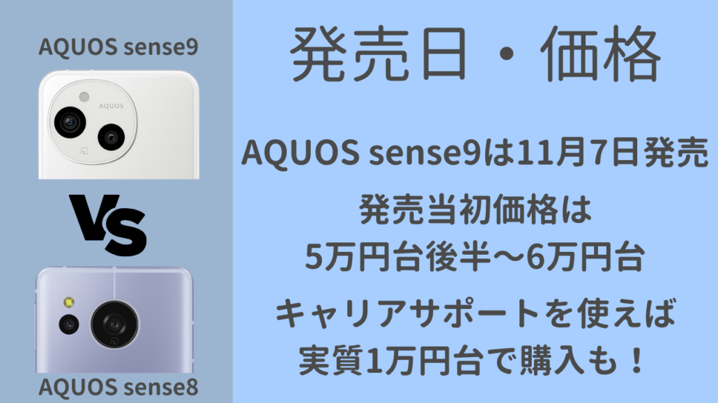 AQUOS sense9 発売日・価格