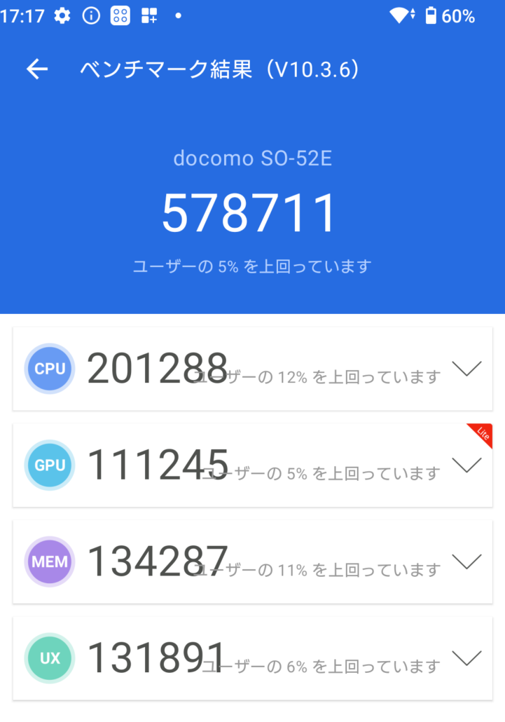 Xperia 10 VI Antutuベンチマーク(3)
