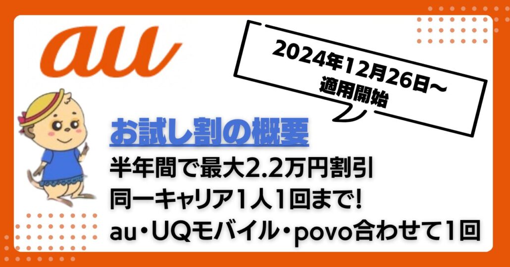 au お試し割 申し込み方法