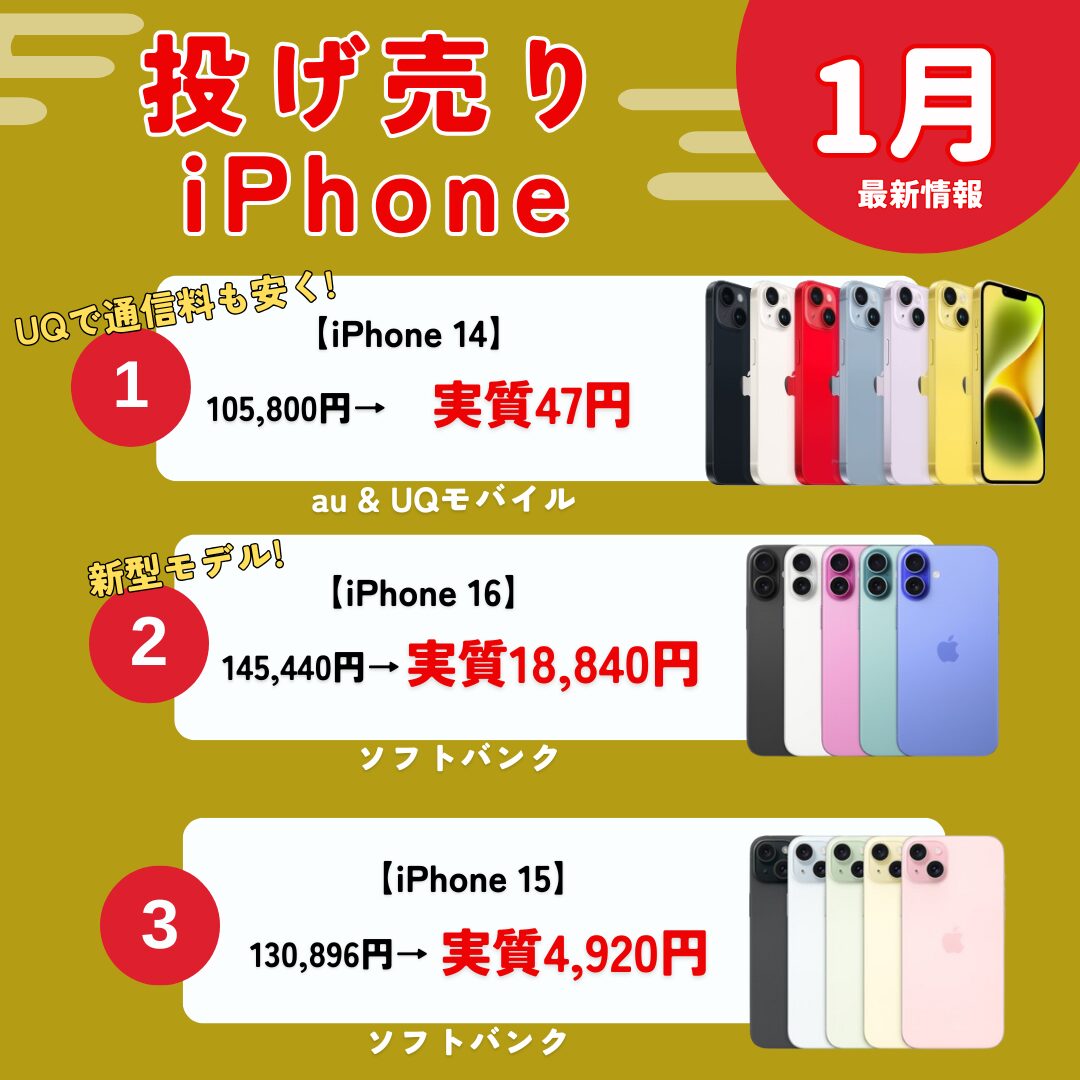 投げ売りiPhone1月