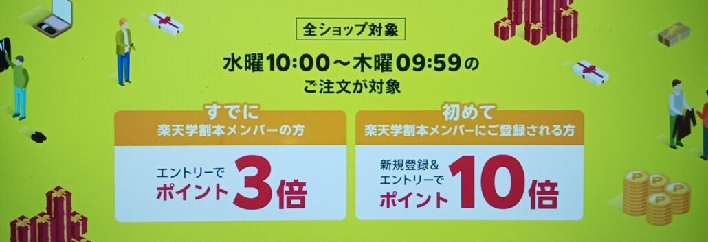 楽天学割 ポイント10倍