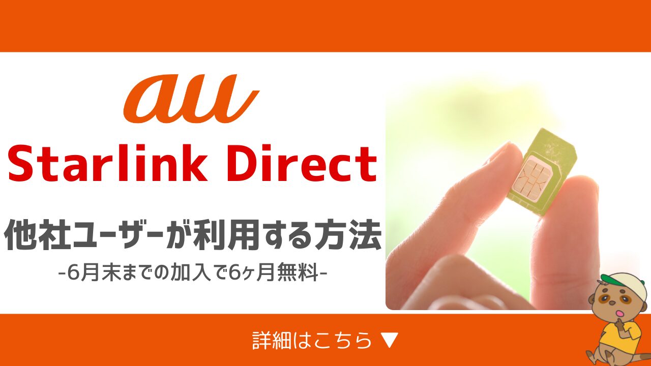 au Starlink Direct-他社回線
