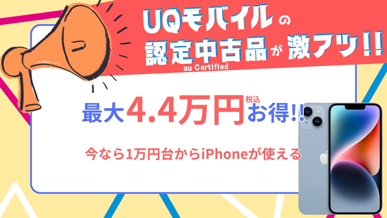 UQモバイル認定中古品のCTA