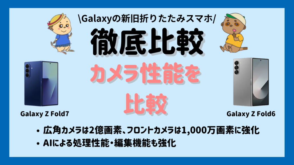 Galaxy Z Fold7とFold6のカメラ比較