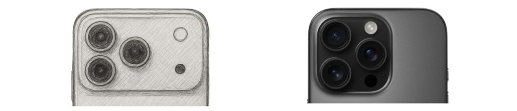 iPhone17 ProとiPhone16 proのカメラデザインの違い