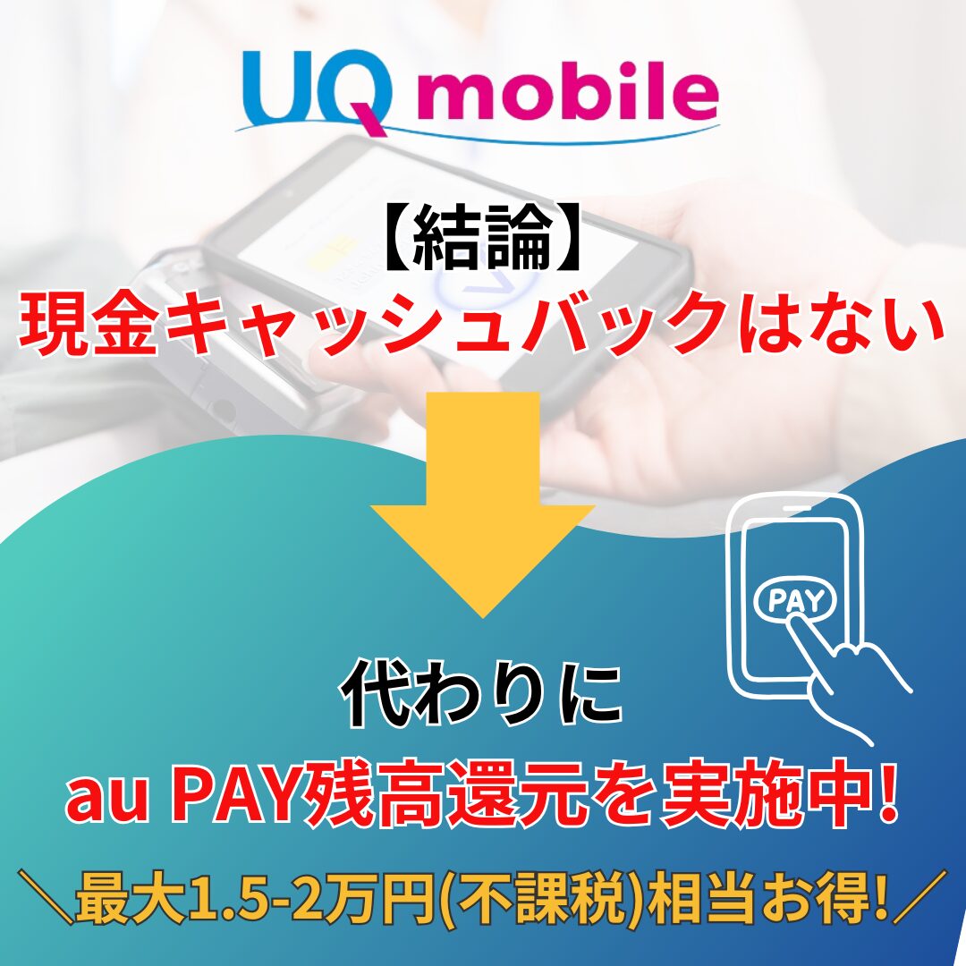 UQモバイル キャッシュバック(3)