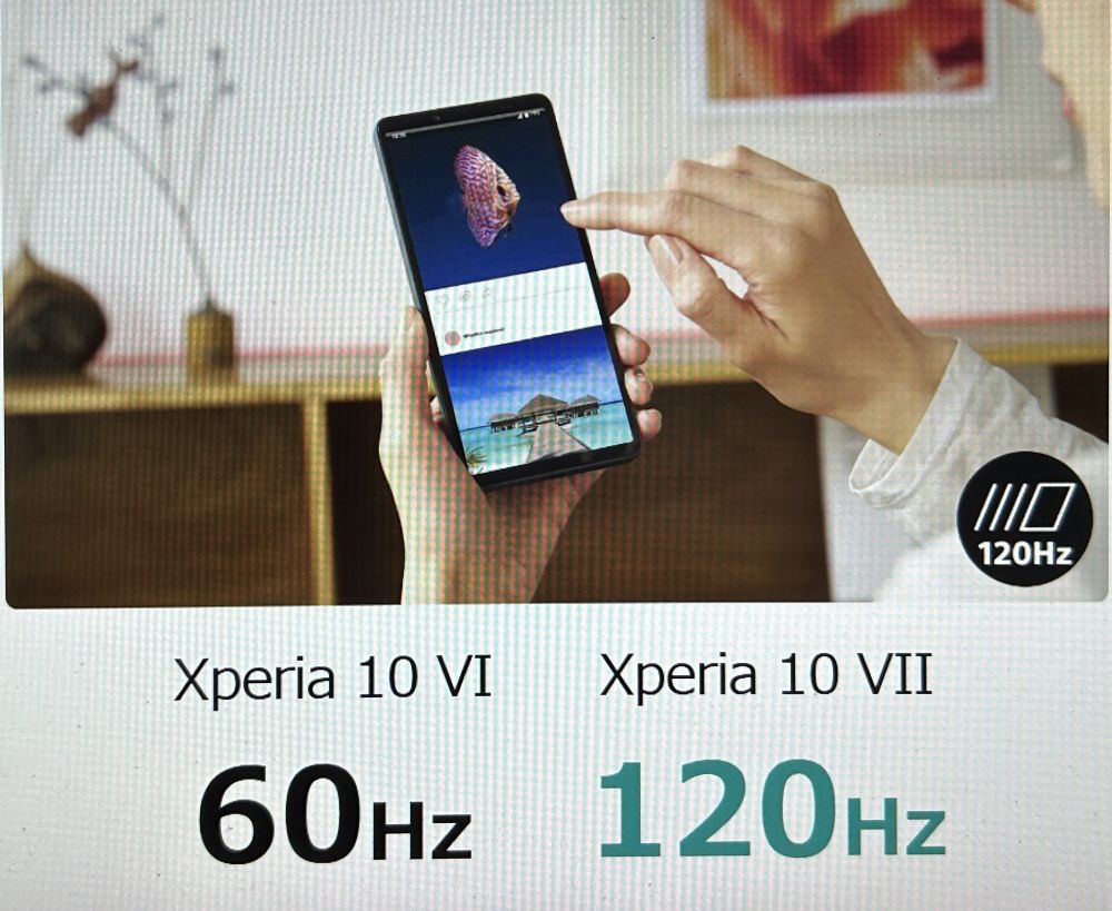 Xperia 10 Ⅶ リフレッシュレート