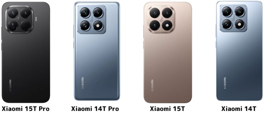 Xiaomi 15T15T ProとXiaomi 14T14T Proの背面デザイン