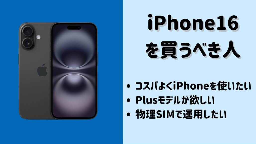 iPhone16を買うべき人の特徴