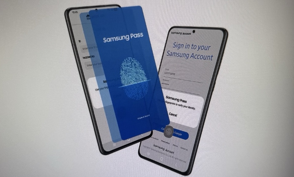 Galaxyの指紋認証イメージ