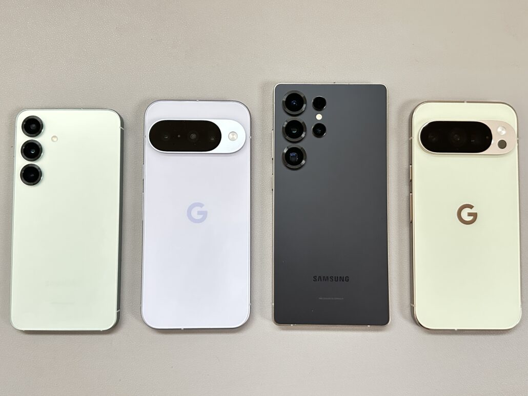 Pixel10シリーズとGalaxy S25シリーズのサイズ比較