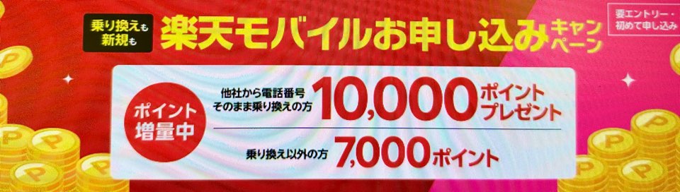 楽天モバイルのRakuten最強プランはじめてお申し込み特典