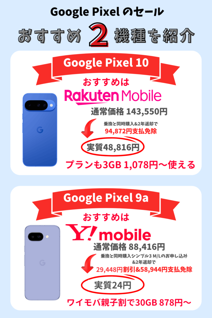 Pixelセールオススメ機種