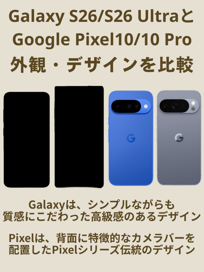 GalaxyS26/S26Ultra-GooglePixe10/10Pro-design
