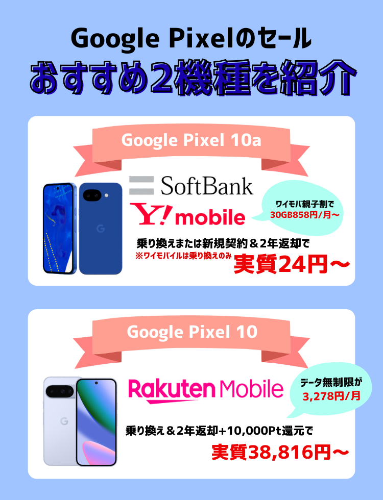 Google Pixelセール情報