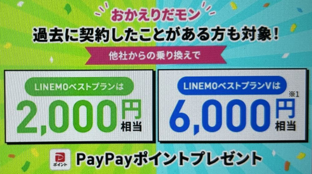 LINEMOおかえりだモンキャンペーン