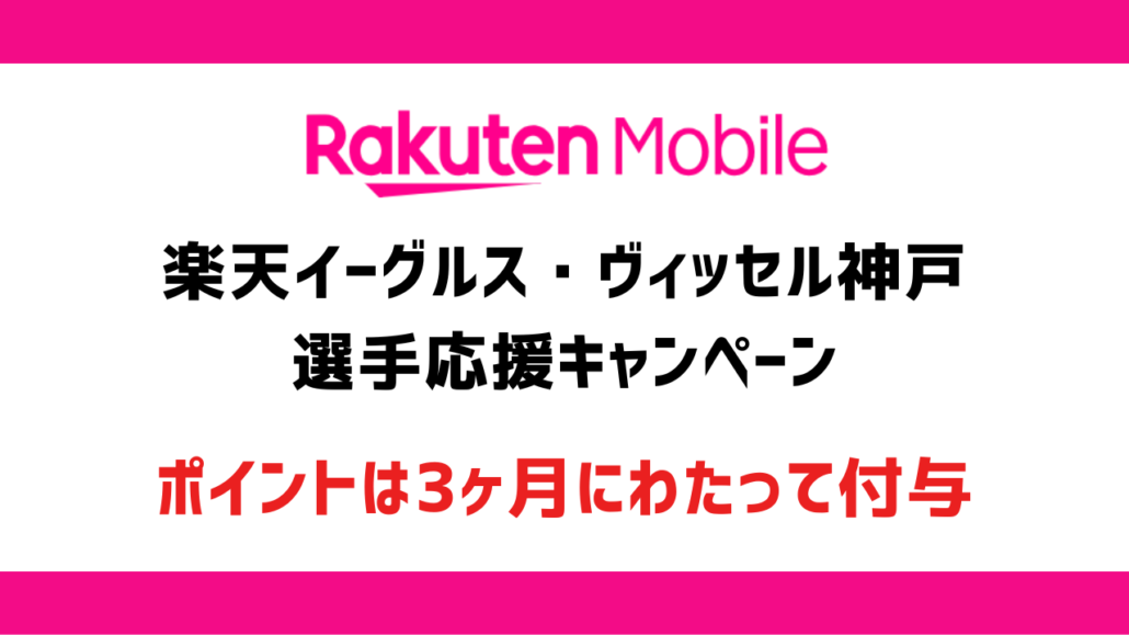 楽天モバイル 選手応援キャンペーン見出し2