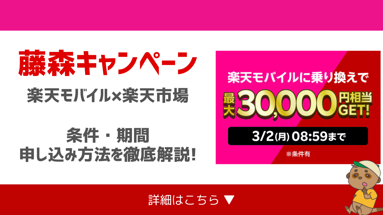 楽天モバイル藤森キャンペーン