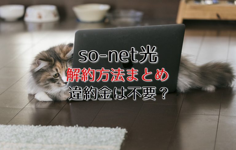 So-net光の損をしない退会・解約方法を解説!違約金は不要?