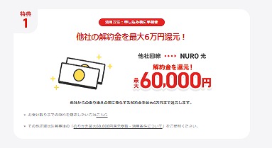 NURO光　戸建て　違約金還元　キャンペーン