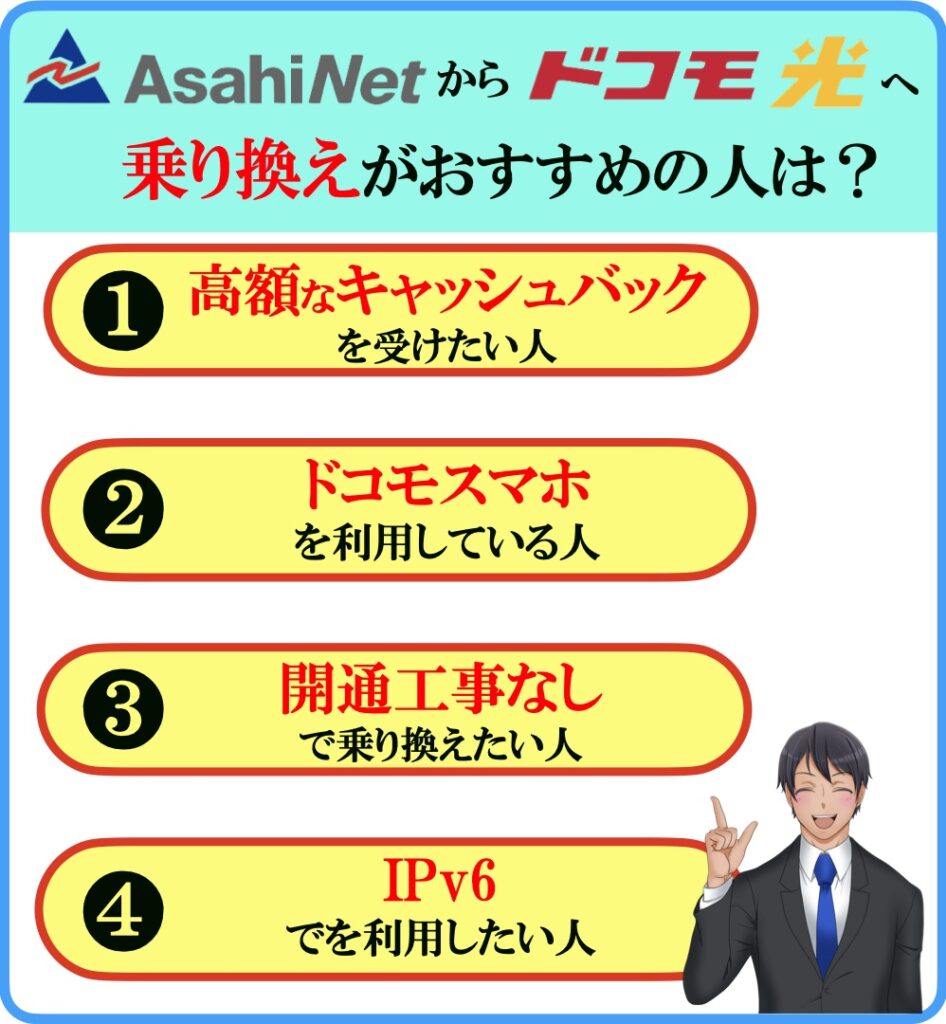 asahinet光からドコモ光　乗り換え