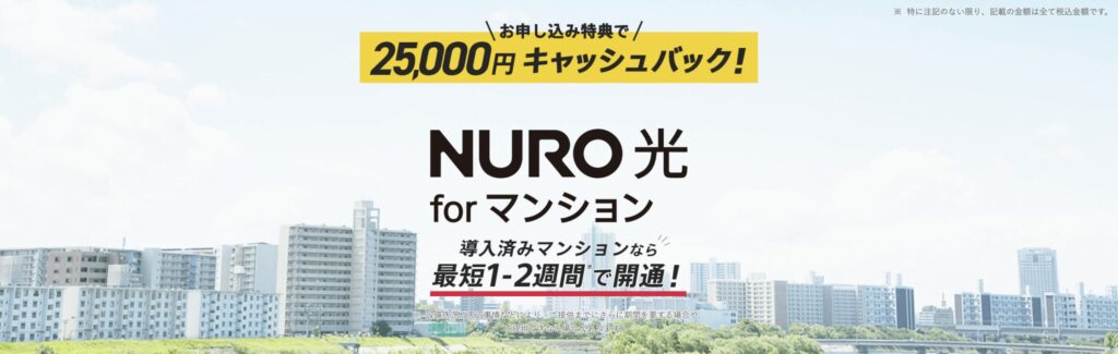 NURO光　マンション　特設　申し込み　おすすめ
