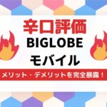 BIGLOBE MOBILE(ビッグローブモバイル)を7項目で辛口評価!メリットとデメリットを完全暴露
