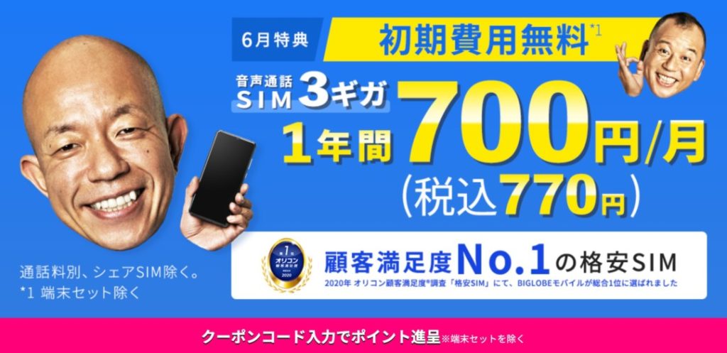 ビッグローブモバイルのキャンペーンまとめ 21年6月最新版 Iphone大陸