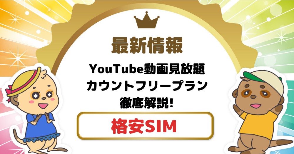 格安simでyoutube動画見放題にするおすすめの方法 カウントフリープランを駆使する方法を徹底解説 Iphone大陸