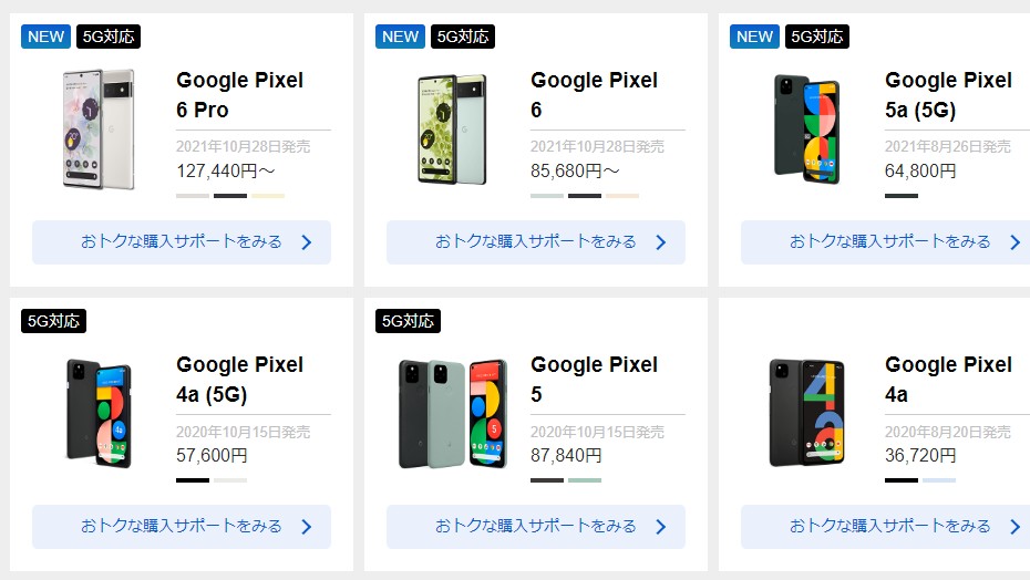 ソフトバンク　Google Pixelの販売状況