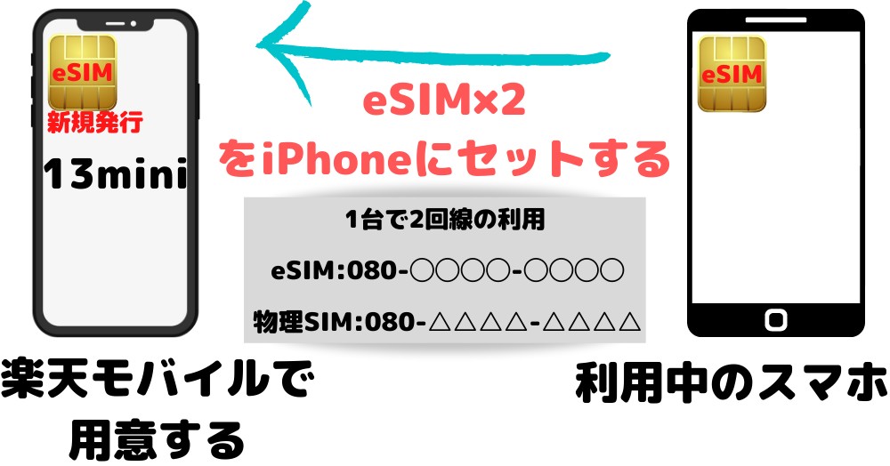 iPhone eSIM×2