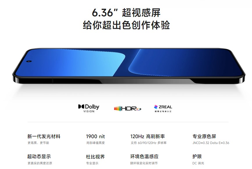 Xiaomi 13 13Pro　画面性能