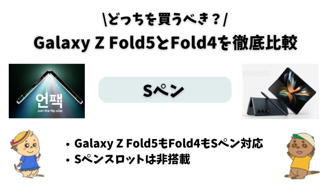 Galaxy Z Fold5 Fold4 違い(比較) 