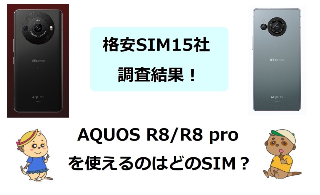 AQUOS R8R8 pro 格安SIM　一覧