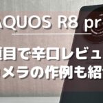 【実機レビュー】AQUOS R8 proを9項目で辛口評価!1インチセンサーカメラの作例も紹介