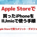 Apple Storeで買ったiPhoneをIIJmioで使う手順・方法を徹底解説