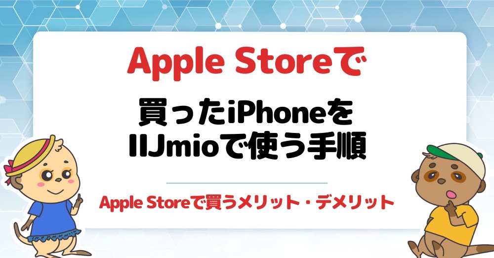 Apple Storeで買ったiPhoneをIIJmioで使う手順・方法を徹底解説