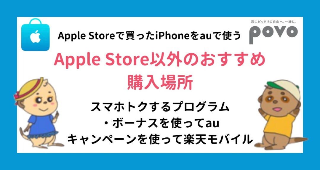 Apple Storeで買ったiPhone povo