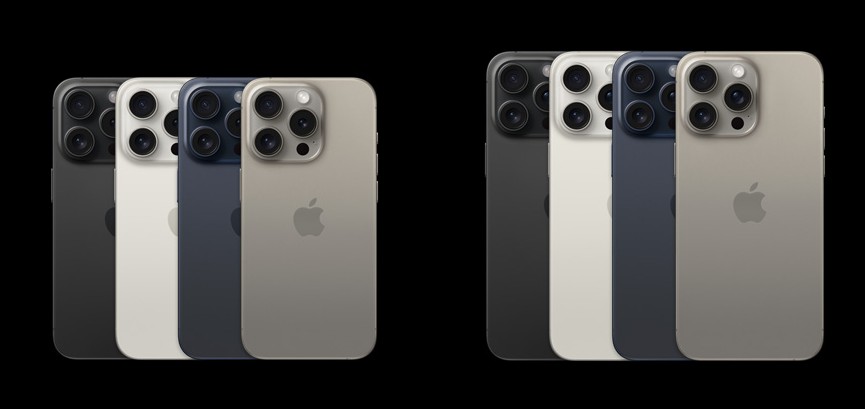 (左)iPhone-15-Pro (右)15-Pro-Max